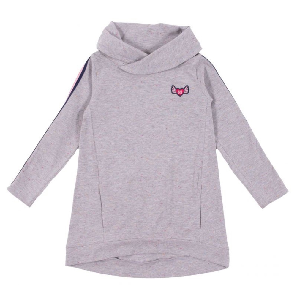 Gray Kids Tunic with Embroidered Logo